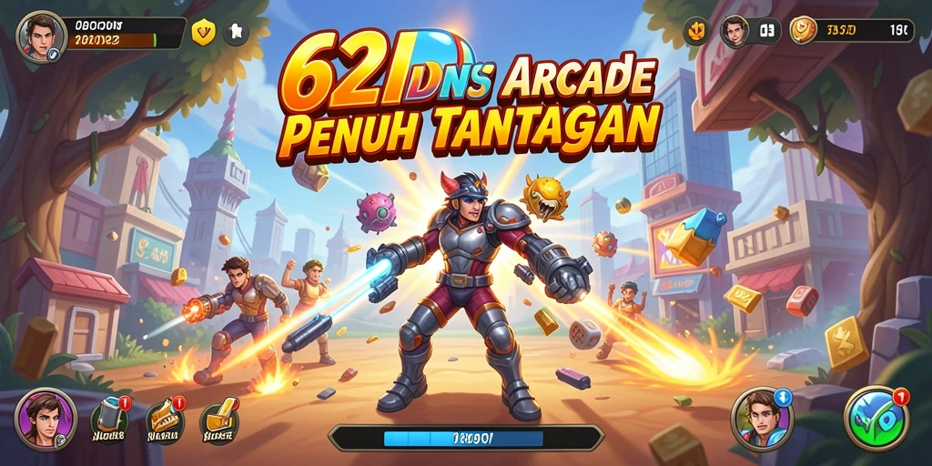 Gambar menunjukkan aksi seru dari gameplay Arcade 62IDN.