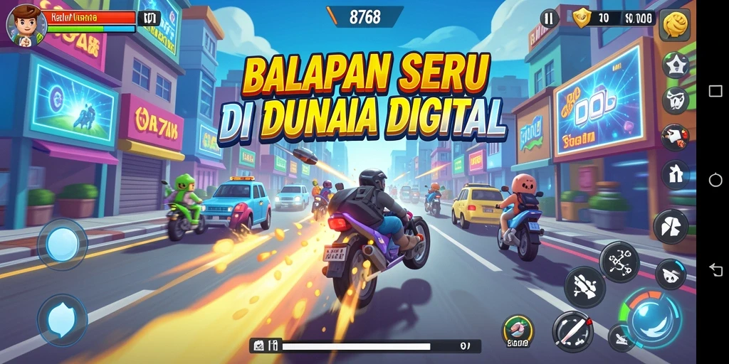 Gameplay Racing menegangkan di 8768 dengan grafis yang mengesankan.