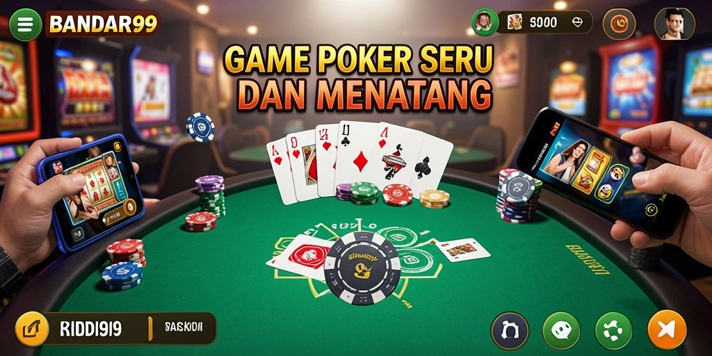 Screenshot BANDAR99 menampilkan permainan Poker yang mendebarkan.