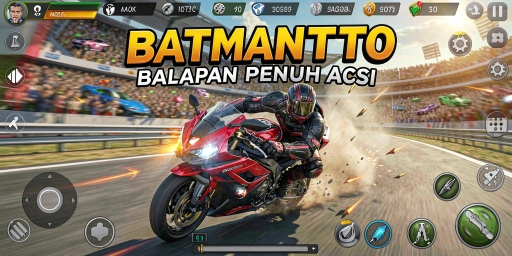 Tampilan intens balapan motor di BATMANTOTO.