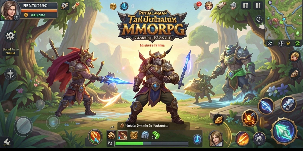 Screenshot gameplay BENTO123 yang menampilkan aksi mendebarkan di dunia MMORPG.