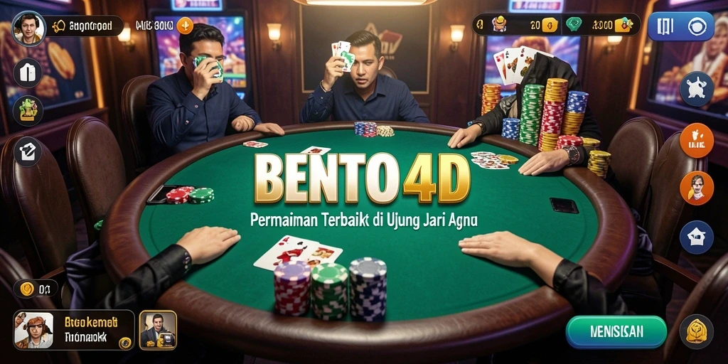 Tampilan gameplay poker yang seru di BENTO4D.