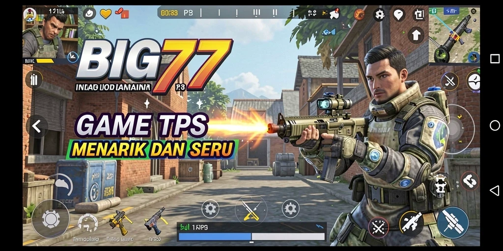 Tampilan gameplay TPS yang menegangkan dan dinamis dari BIG77.