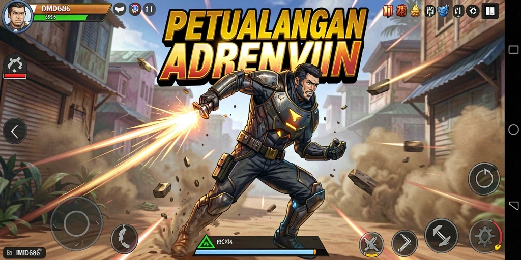 Tampilan gameplay DMD686 yang mendebarkan dalam setiap pertarungan.