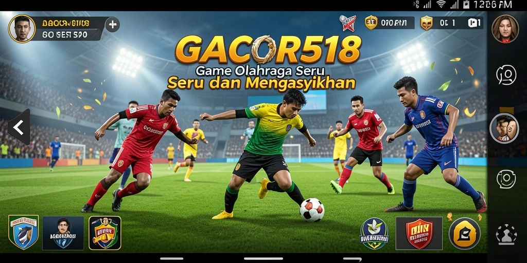 Tampilan gameplay GACOR518 menunjukkan aksi olahraga yang mendebarkan.