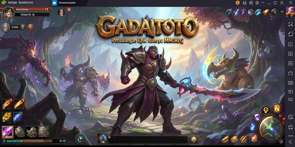 Tangkapan layar GADAITOTO menunjukkan aksi pertarungan seru dalam dunia MMORPG.