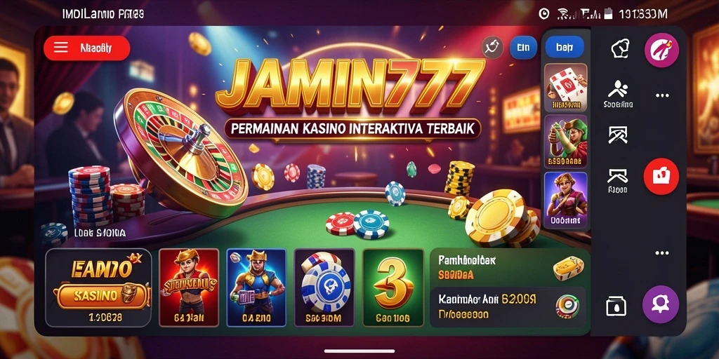Tampilan gameplay menarik dari JAMIN777, menunjukkan berbagai permainan Kasino.
