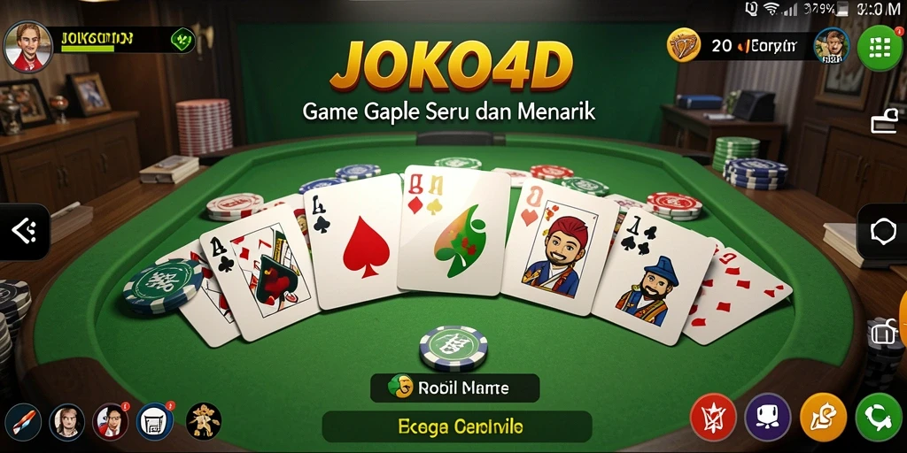 Screenshot gameplay JOKO4D yang menampilkan keseruan bermain Gaple.