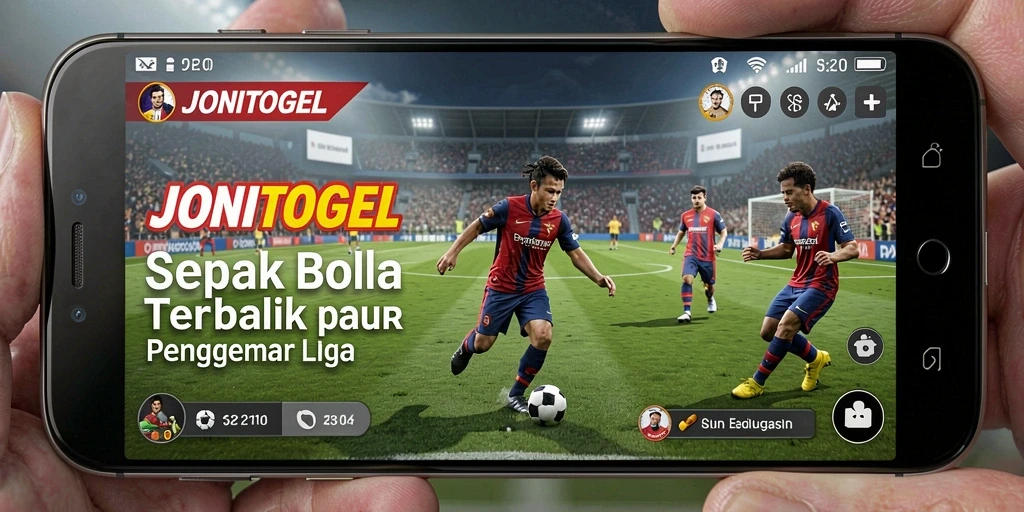 Gameplay mendebarkan dalam JONITOGEL yang menampilkan pertandingan sepak bola.