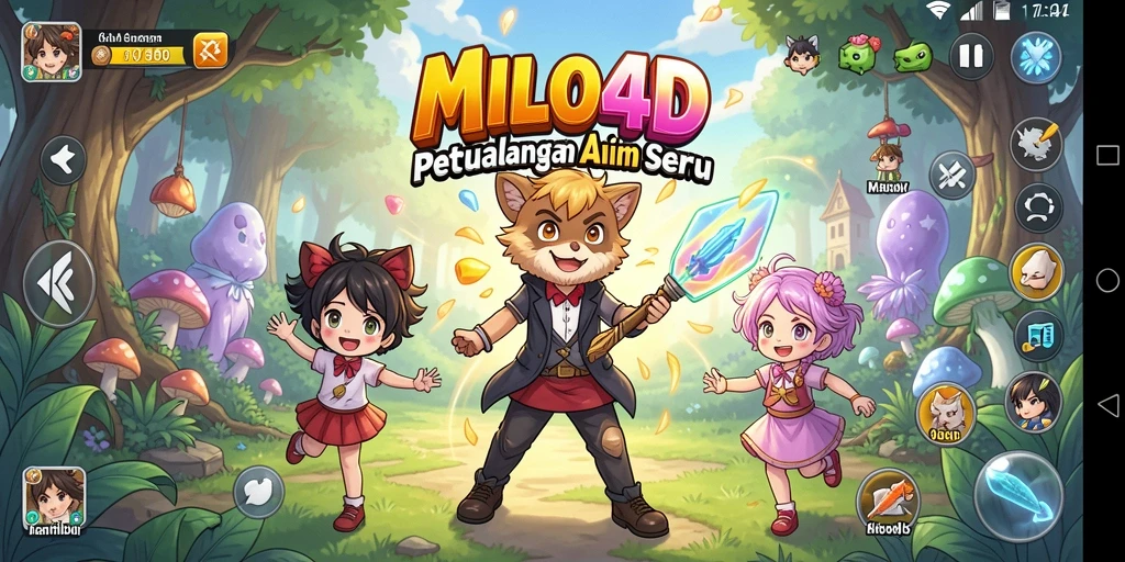 Tampilan menawan dari gameplay Anime di MILO4D.