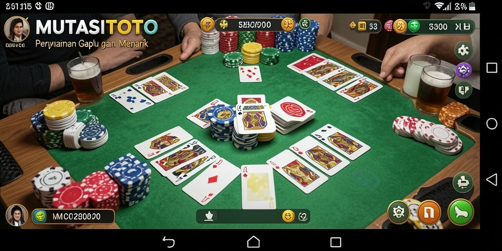 Tampilan menarik dari gameplay Gaple MUTASITOTO.