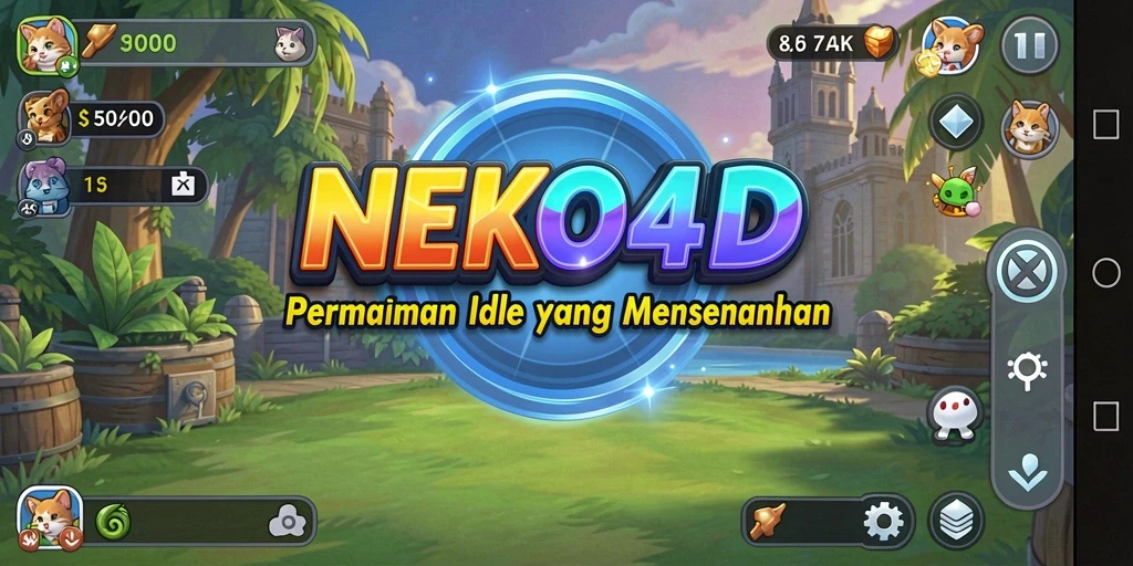 Tampilan gameplay NEKO4D yang menampilkan kucing yang bekerja.