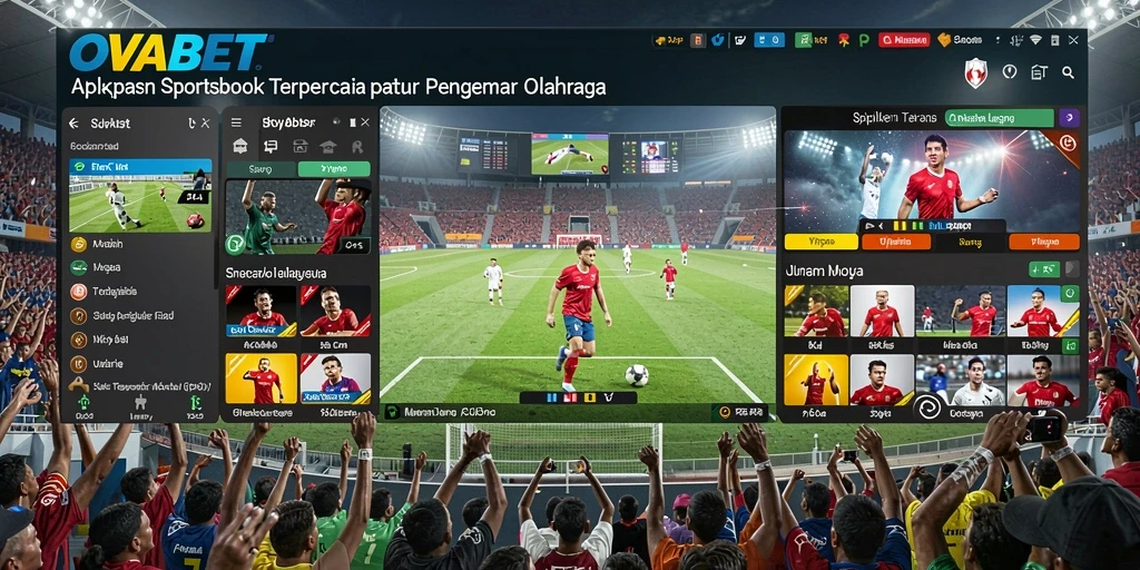 Tampilan antarmuka aplikasi OVABET saat melakukan taruhan olahraga.