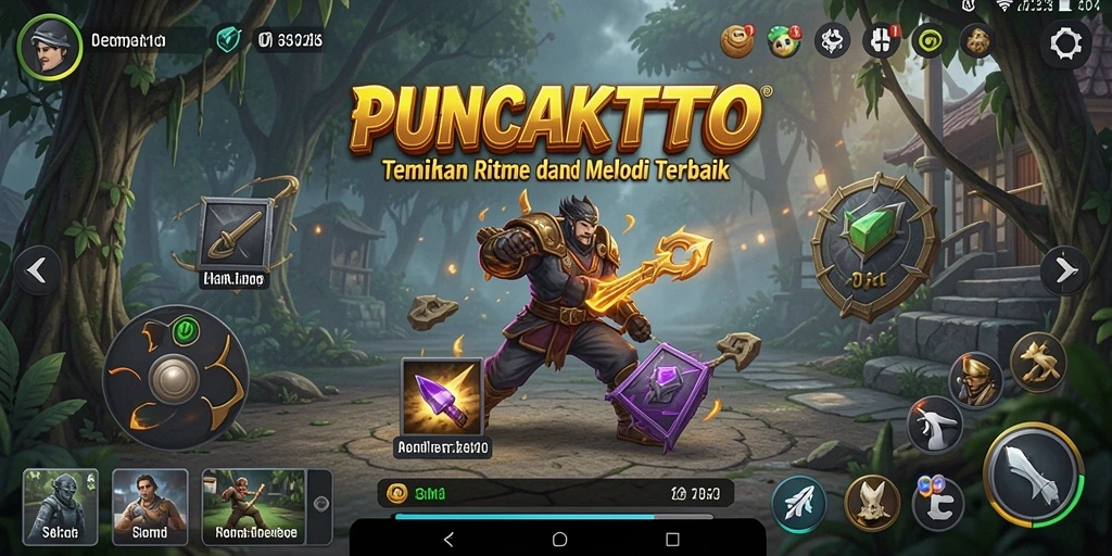 Tampilan gameplay PUNCAKTOTO yang mengasyikkan dengan efek musik.