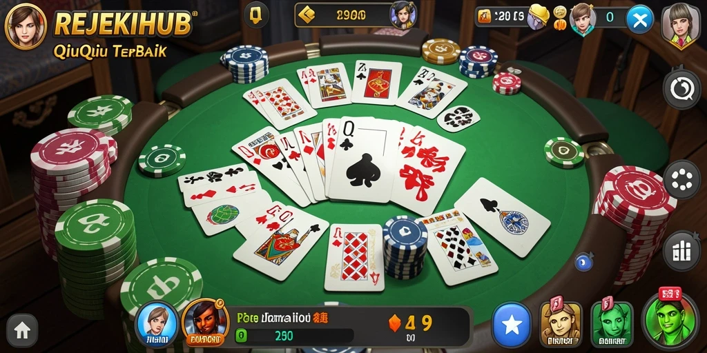 Gameplay QiuQiu yang seru dan menarik di REJEKIHUB.