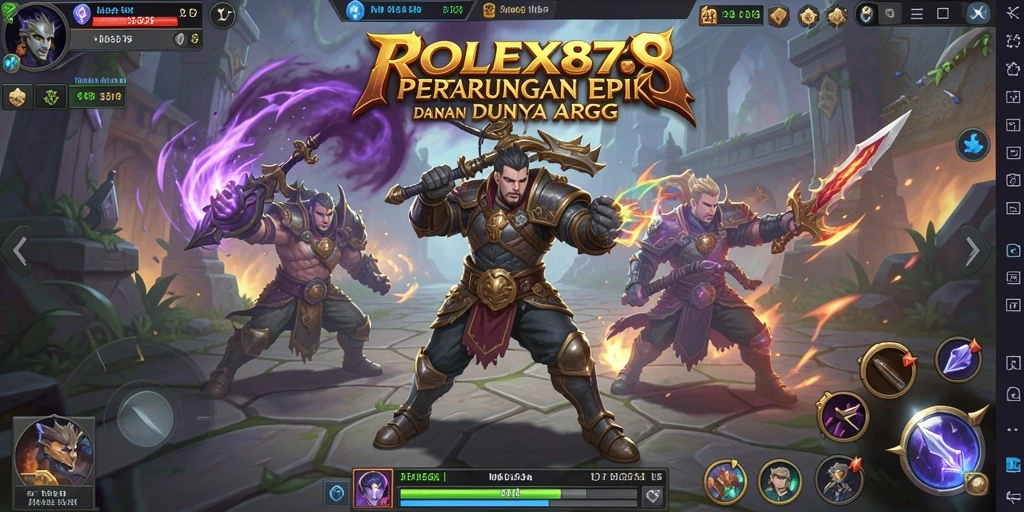 Gameplay seru dan penuh aksi dalam ROLEX878.