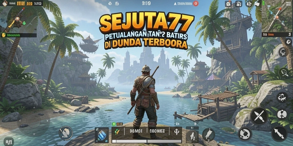 Screenshot gameplay SEJUTA77 yang menampilkan eksplorasi dunia terbuka yang kaya.
