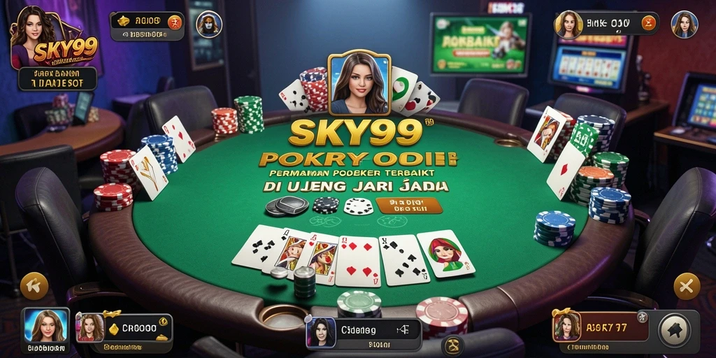 Screenshot gameplay <strong>SKY99</strong> memperlihatkan aksi seru pemain poker.