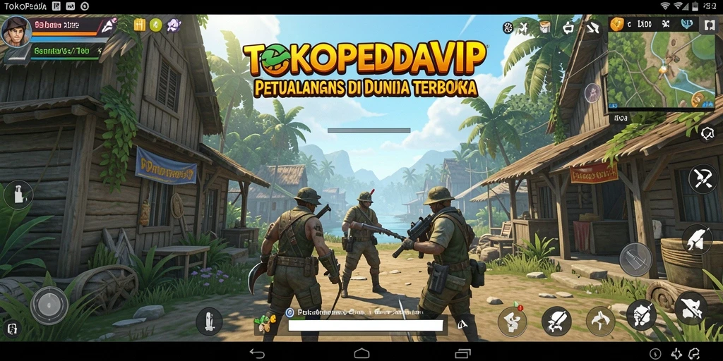 Screenshot gameplay TOKOPEDIAVIP yang menampilkan petualangan di dunia terbuka.