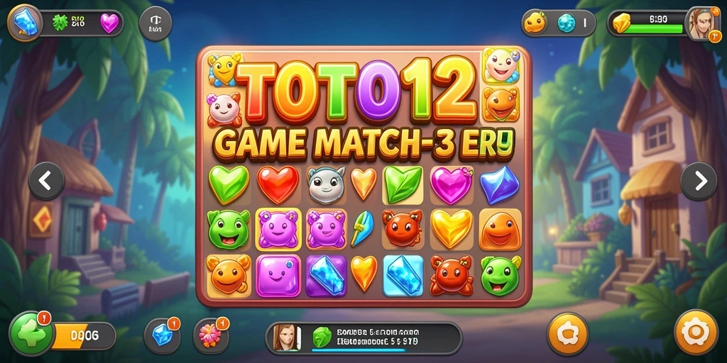 Gameplay seru dan menantang dalam TOTO12 dengan elemen Match-3.