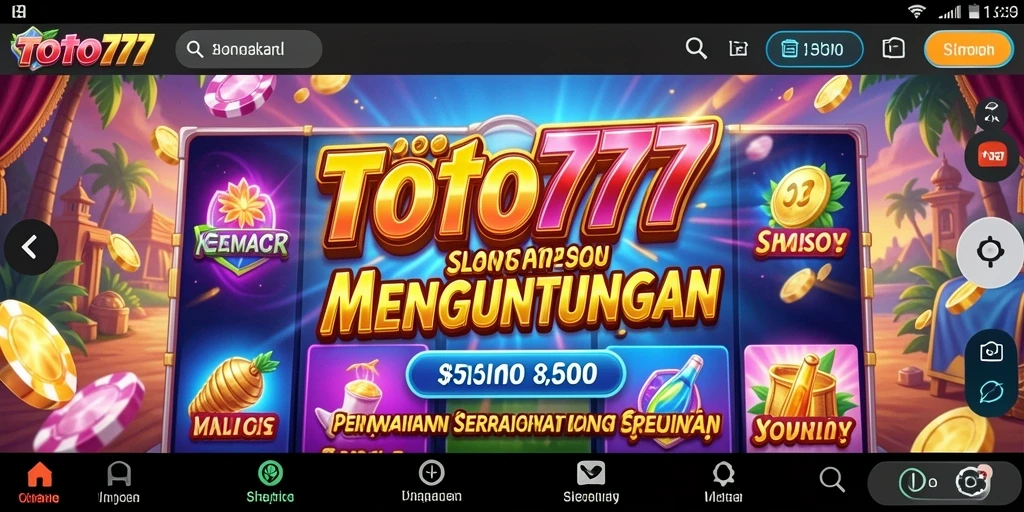 Screenshot gameplay TOTO777 yang menampilkan putaran slot yang mengasyikkan.