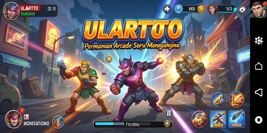 Tampilan gameplay memukau dari ULARTOTO dengan grafik Arcade menarik.