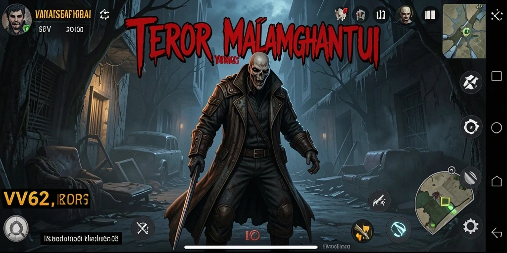 Screenshot gameplay VV62 menampilkan momen menegangkan di lingkungan Horror.